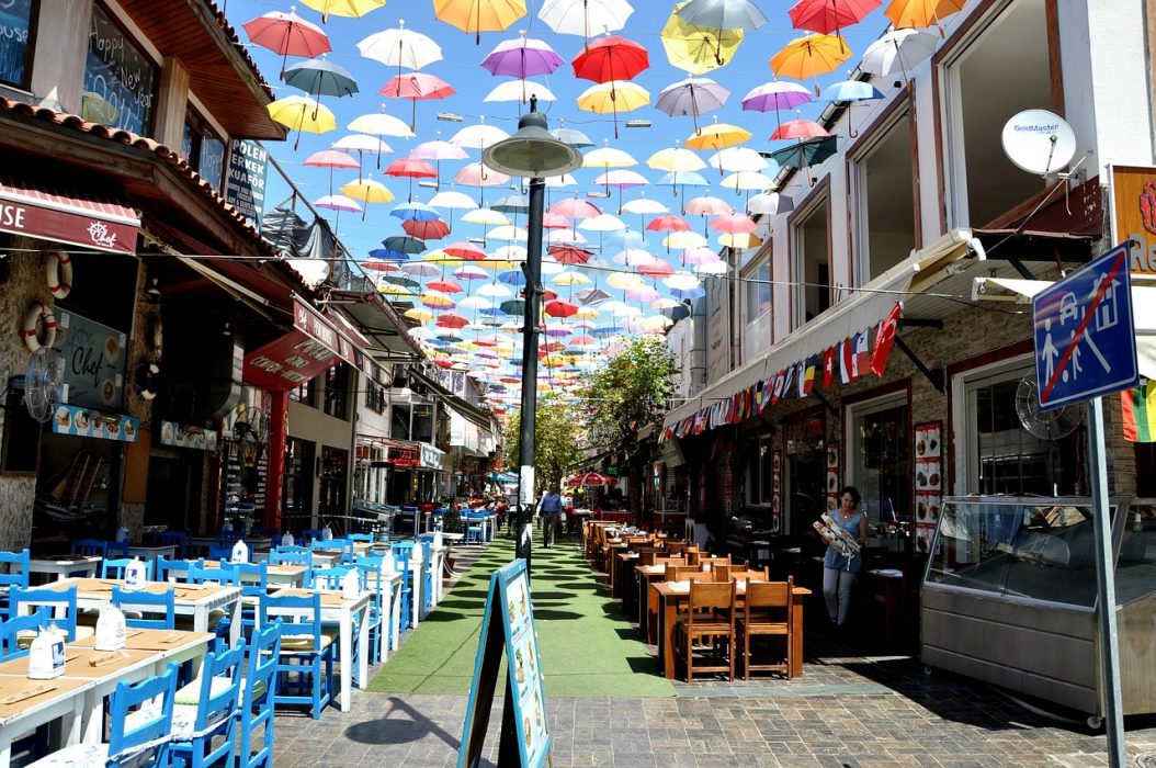 Het centrum van de gezellige stad antalya