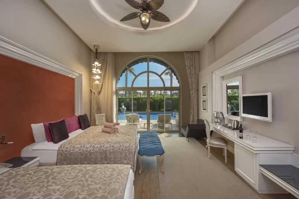 de lagoonkamers in hotel delphin imperial in turkije